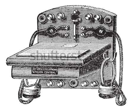 Mortar cannon vintage engraving. Stock photo © Morphart