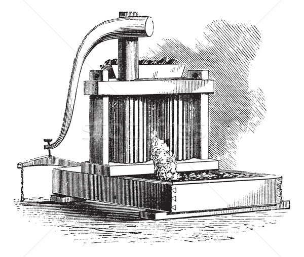 Cider Mill vintage engraving Stock photo © Morphart