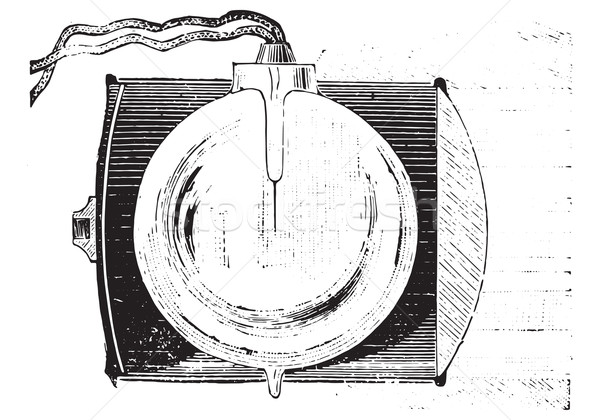 Electric tealight, vintage engraving. Stock photo © Morphart