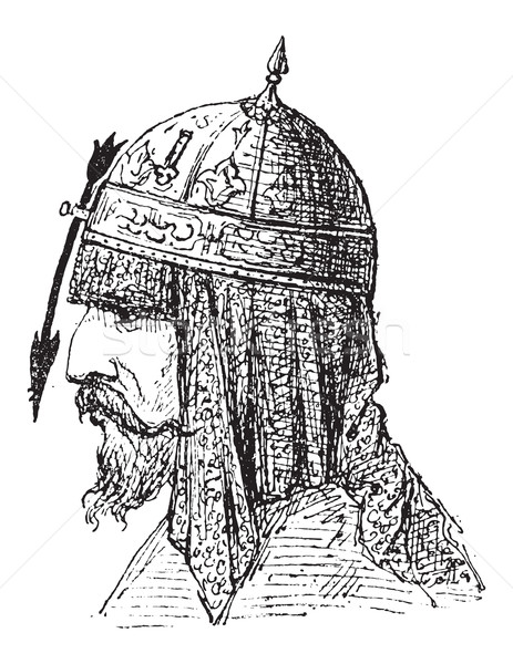 Stock photo: Nasal Helmet, vintage engraving