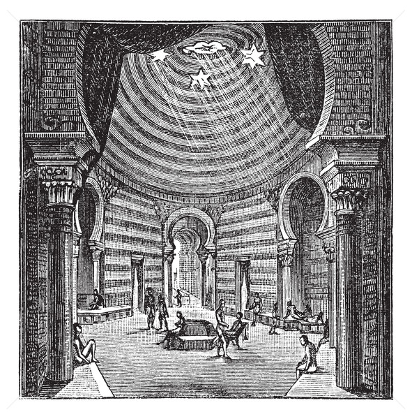 The roman period Tepidarium vintage engraving Stock photo © Morphart