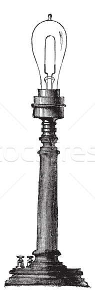 Lamba bağbozumu oyulmuş örnek ansiklopedi teknoloji Stok fotoğraf © Morphart
