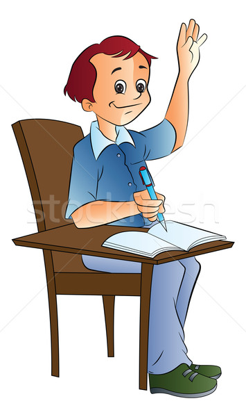 Stock photo: Boy Student, illustration