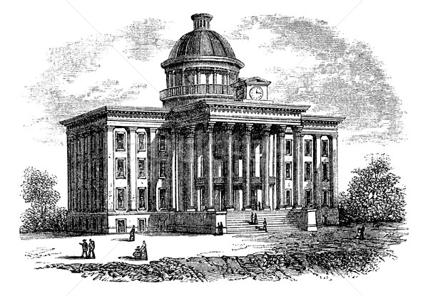 Alabama State Capitol Building, United States, vintage engraving Stock photo © Morphart
