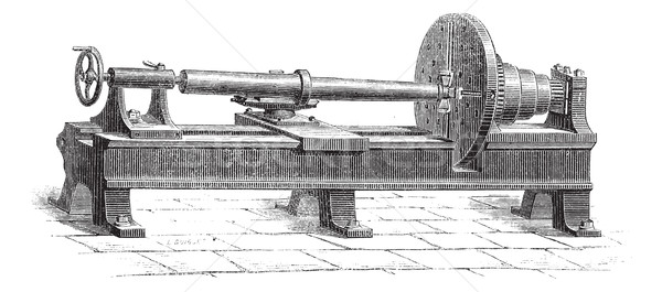 Stock photo: The fabrication of cannon vintage engraving