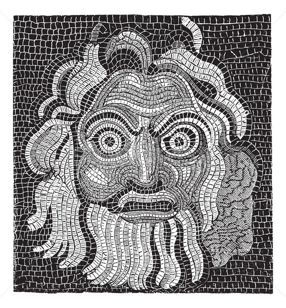 Mosaic (baths of Agrippa) vintage engraving. Stock photo © Morphart