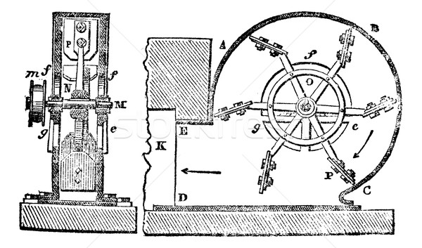 Ventilator Jahrgang Gravur graviert Illustration Technologie Stock foto © Morphart