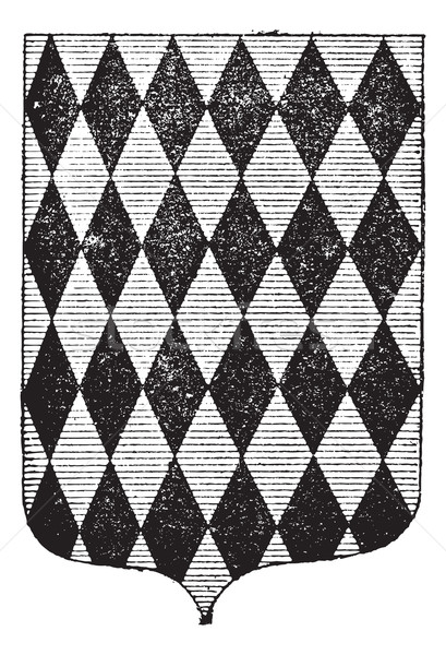Stock photo: Diamond Coat of Arms, vintage engraving