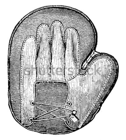 Sclerosis of the left hand (dorsal), vintage engraving. Stock photo © Morphart