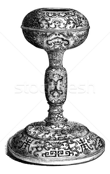 Chinese antique incense burners, enamel cloisonne, vintage engra Stock photo © Morphart