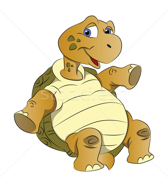 Turtle Sitting Down, illustration Stock photo © Morphart