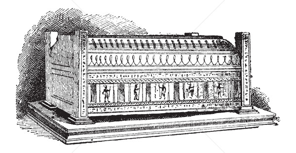 Сток-фото: саркофаг · Vintage · старые · иллюстрация
