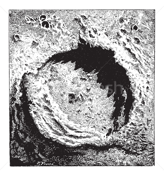 Felület hold kráter klasszikus vésés mutat Stock fotó © Morphart