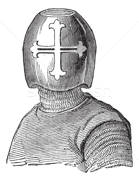 商业照片: 头盔 · 复古 · 雕刻 ·老·刻· 插图