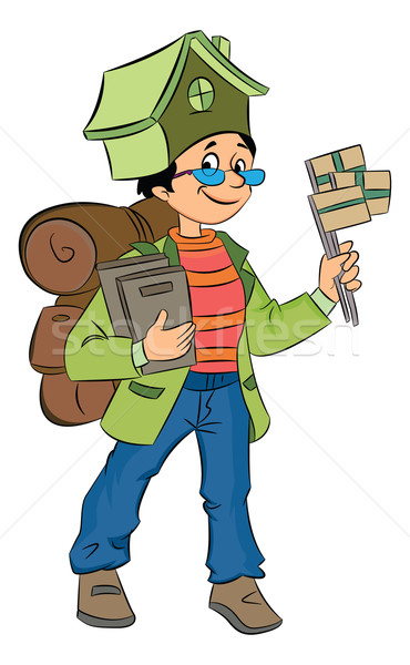 Backpacking Around the World, illustration Stock photo © Morphart