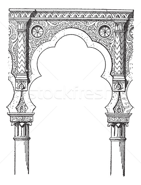 Lobe, vintage engraving Stock photo © Morphart