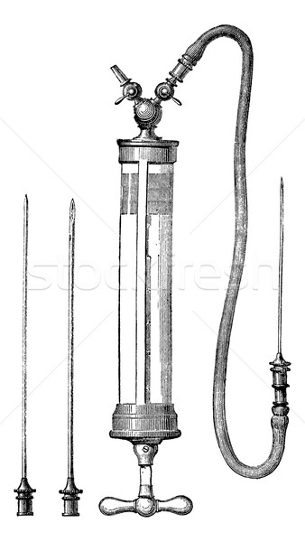 Dieulafoy aspirator, equipped with two taps and three trocars, v Stock photo © Morphart