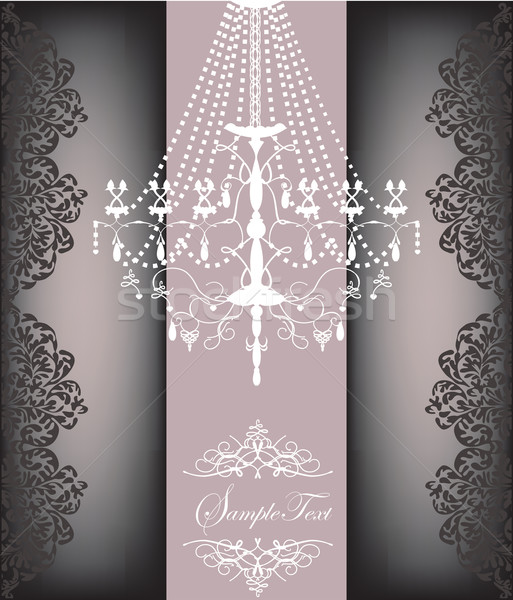 Romantique vintage lustre fleur papier [[stock_photo]] © Morphart