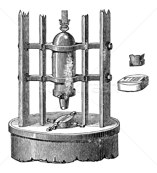 Stamping or Pressing Machine, vintage engraving Stock photo © Morphart