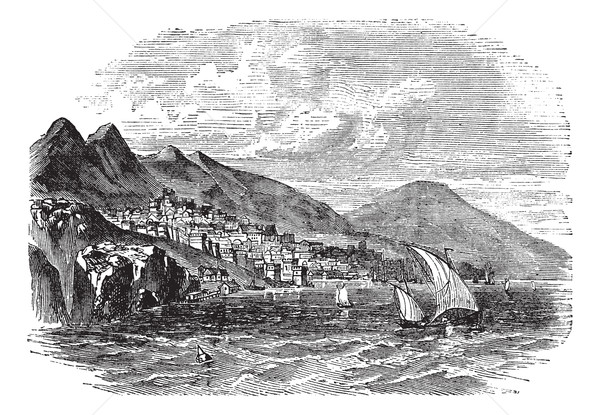 Feodosiya or Theodosia in Crimea Ukraine vintage engraving Stock photo © Morphart