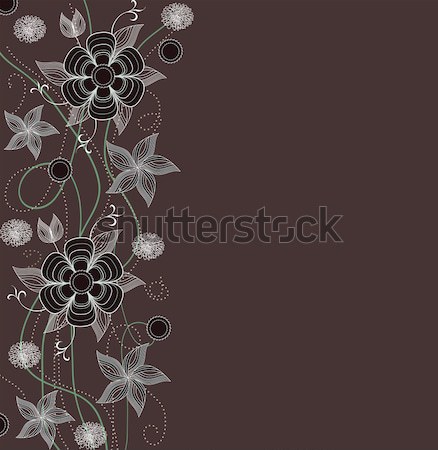 Abstract flowers on brown background  Stock photo © Morphart