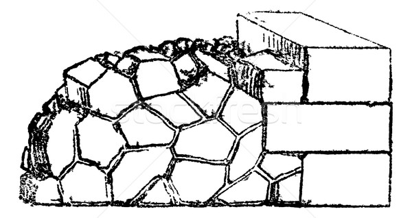 Crazy paving of the Romans contains joints in all directions, vi Stock photo © Morphart