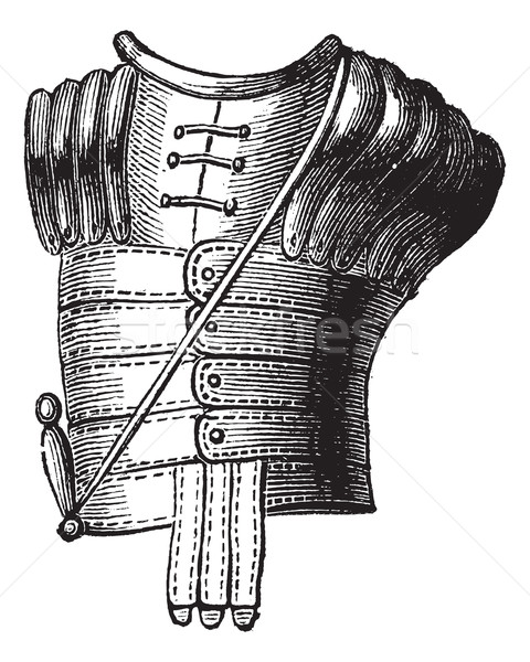 The Greek armor vintage engraving Stock photo © Morphart