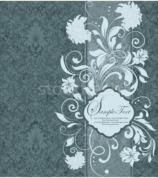 vintage invitation card with ornate elegant abstract