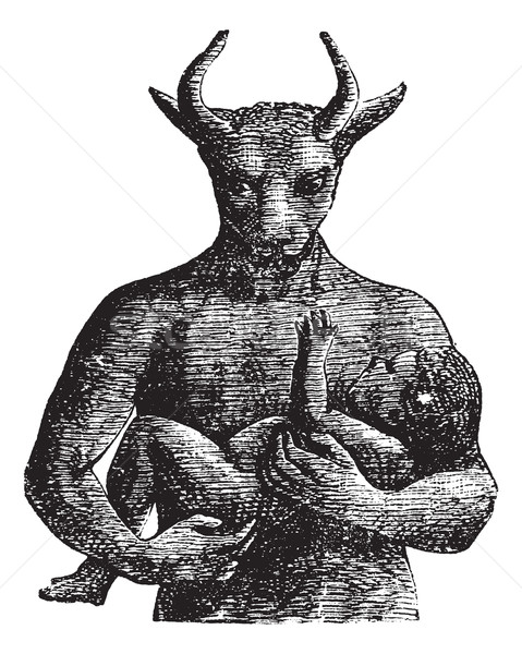 Stock photo: Baal vintage engraving.