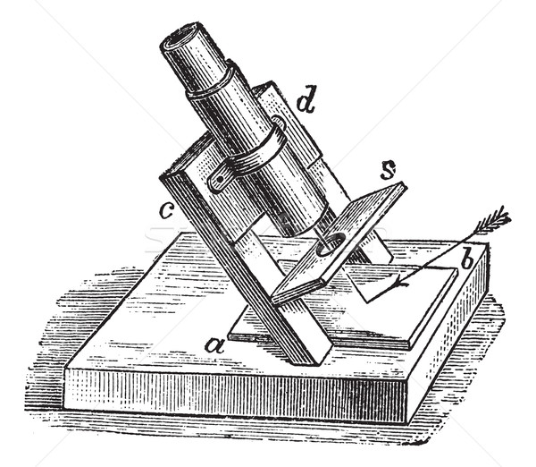 Vintage inciso illustrazione enciclopedia luce Foto d'archivio © Morphart