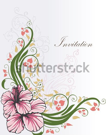 Vintage invitation card with ornate elegant retro abstract flora Stock photo © Morphart