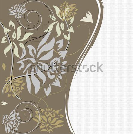 Vintage invitation card with ornate elegant retro abstract flora Stock photo © Morphart