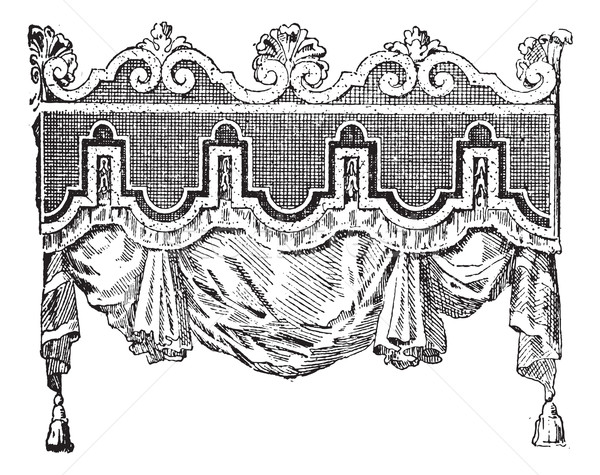 Valance, vintage engraving. Stock photo © Morphart