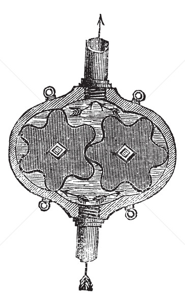 Gear Pump, vintage engraving Stock photo © Morphart