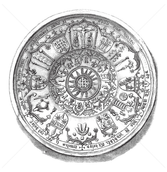 Earthenware Dish, vintage engraving Stock photo © Morphart