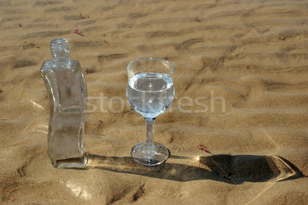 [[stock_photo]]: Naturelles · propre · printemps · eau · bouteille · verre