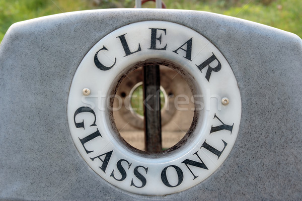 bin clear glass only Stock photo © morrbyte
