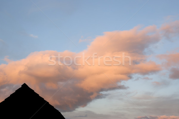 Foto d'archivio: Silhouette · rosso · cielo · bella · città