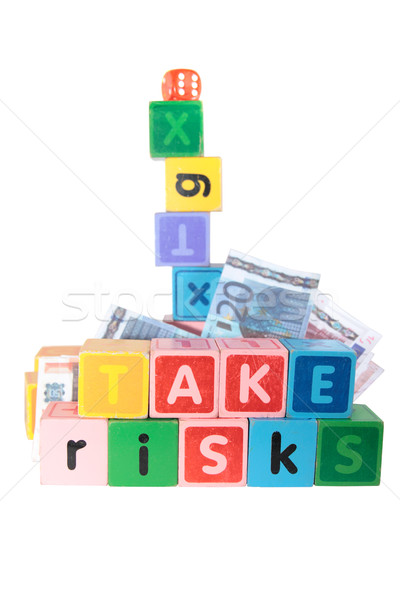 take risks in childs letter play blocks  Stock photo © morrbyte