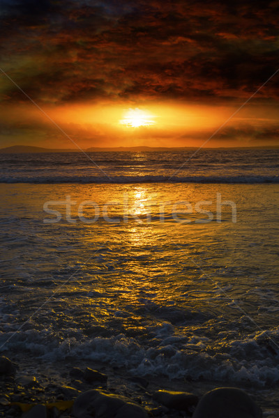 unreal sunset from beal beach Stock photo © morrbyte