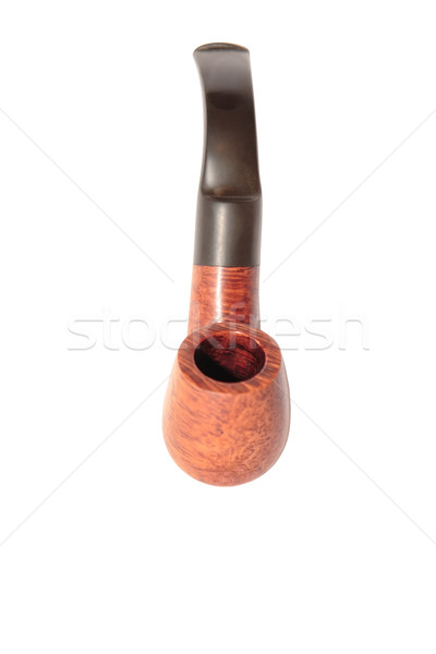 brown and red tobacco smoking pipe with clipping path Stock photo © morrbyte
