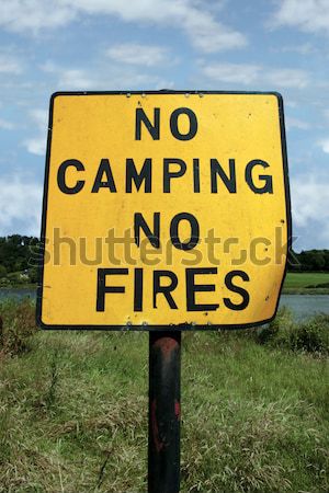 Stock photo: no camping no fires