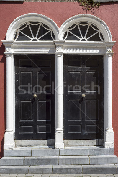 two arched georgian doors Stock photo © morrbyte