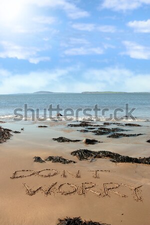 rippled water on beautiful sandy beach Stock photo © morrbyte