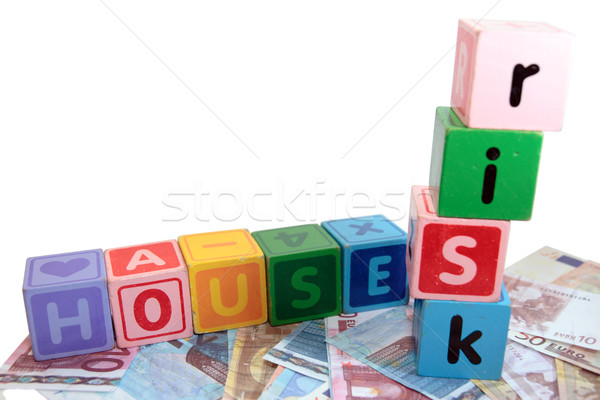 house risk in toy play block letters Stock photo © morrbyte