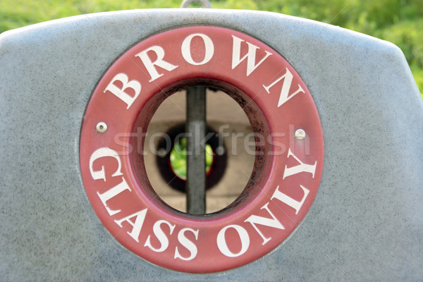 bin brown glass only Stock photo © morrbyte