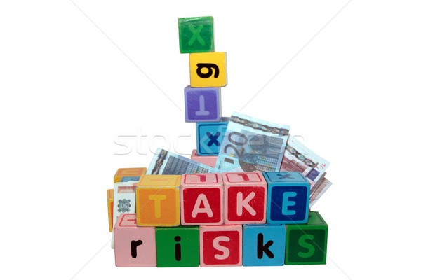 take risks with in childs letter play blocks Stock photo © morrbyte