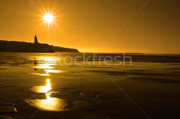 ballybunion sunny golden beach sunset Stock photo © morrbyte