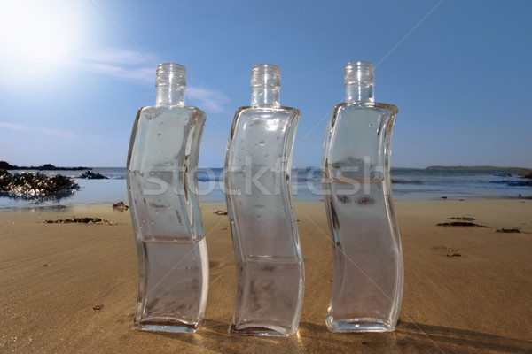 three curvy bottles Stock photo © morrbyte