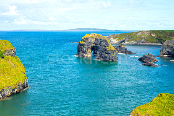virgin rock with cliffs Stock photo © morrbyte